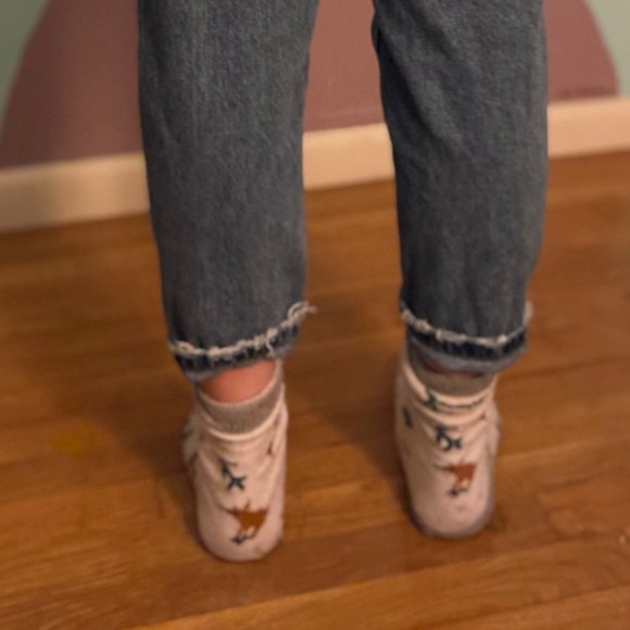 PULL & BEAR DISTRESSED HIGHRISE MOM JEANS - Picture 8 of 9